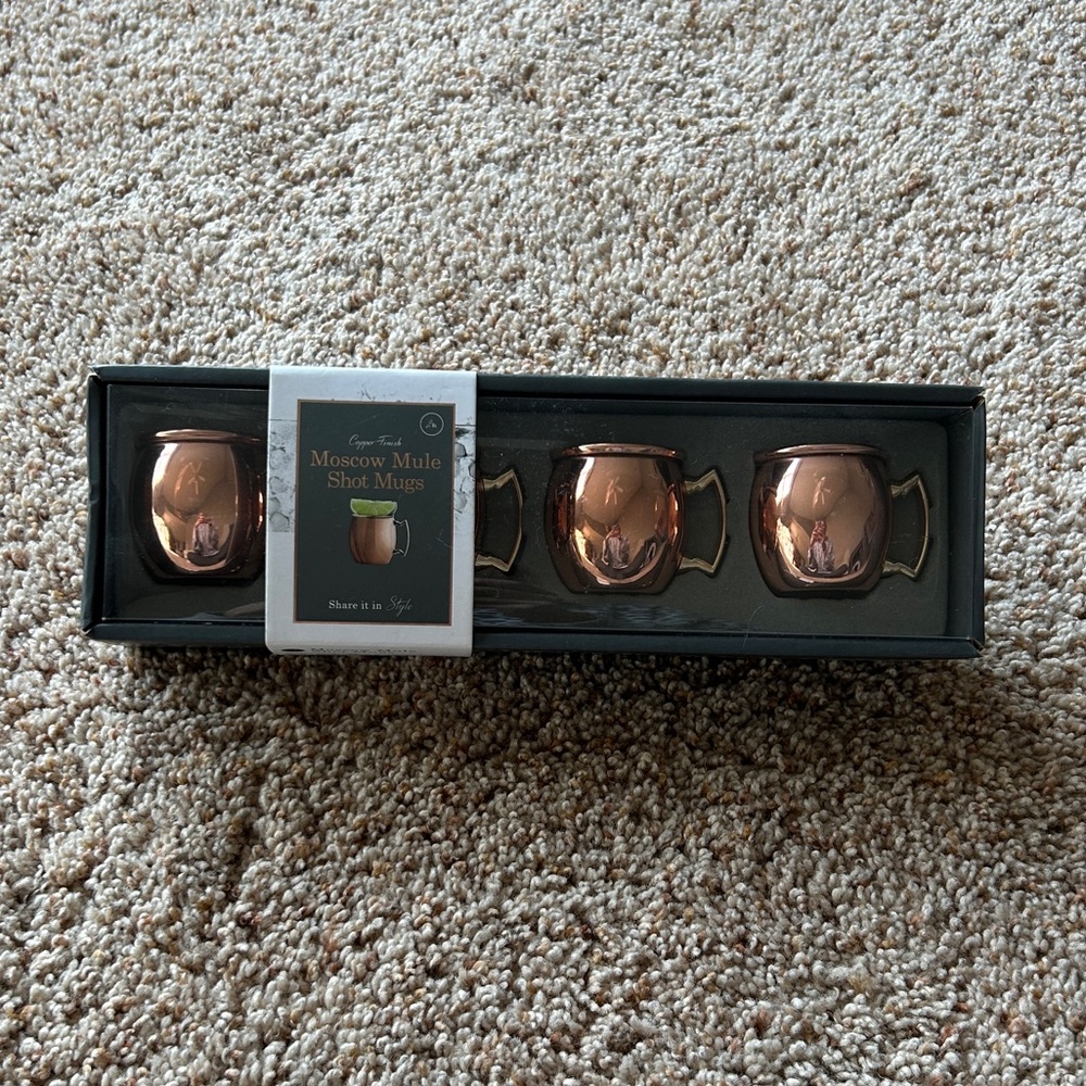 Copper Moscow Mule Shot Mugs Set
